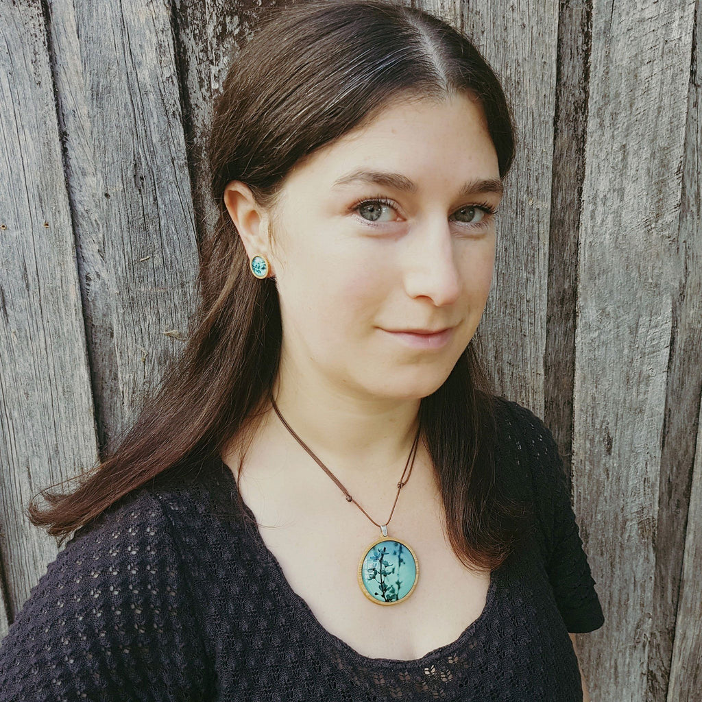Blue Blossom - Pendant (Large)-Pendant-Myrtle & Me