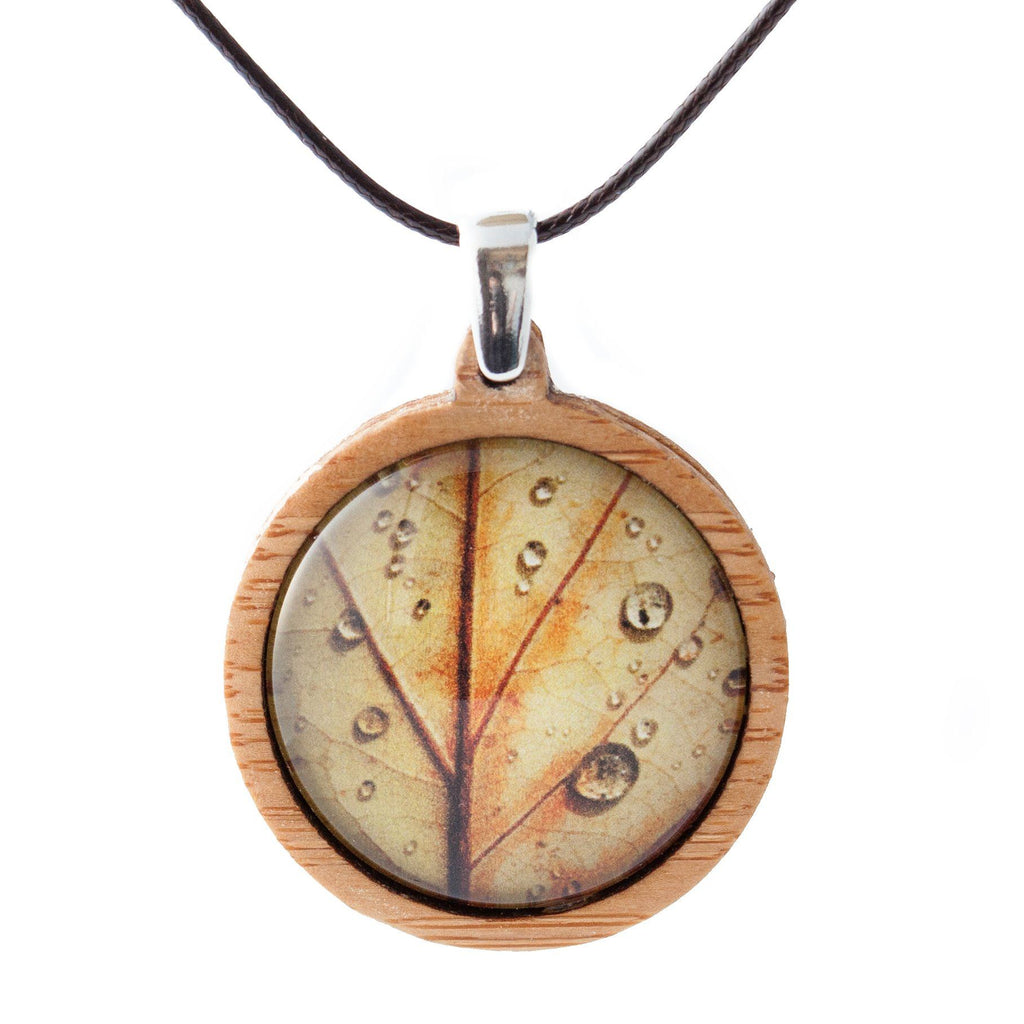 Autumn Leaf - Pendant Wooden Bamboo Pendant - Handmade In Tasmania