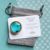 Blue Myrtle Tree Brooch - Handmade In Australia By Myrtle & Me Designs