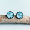 Blue Myrtle Tree Stud Earrings - Handmade In Tasmania By Myrtle & Me Jewellery