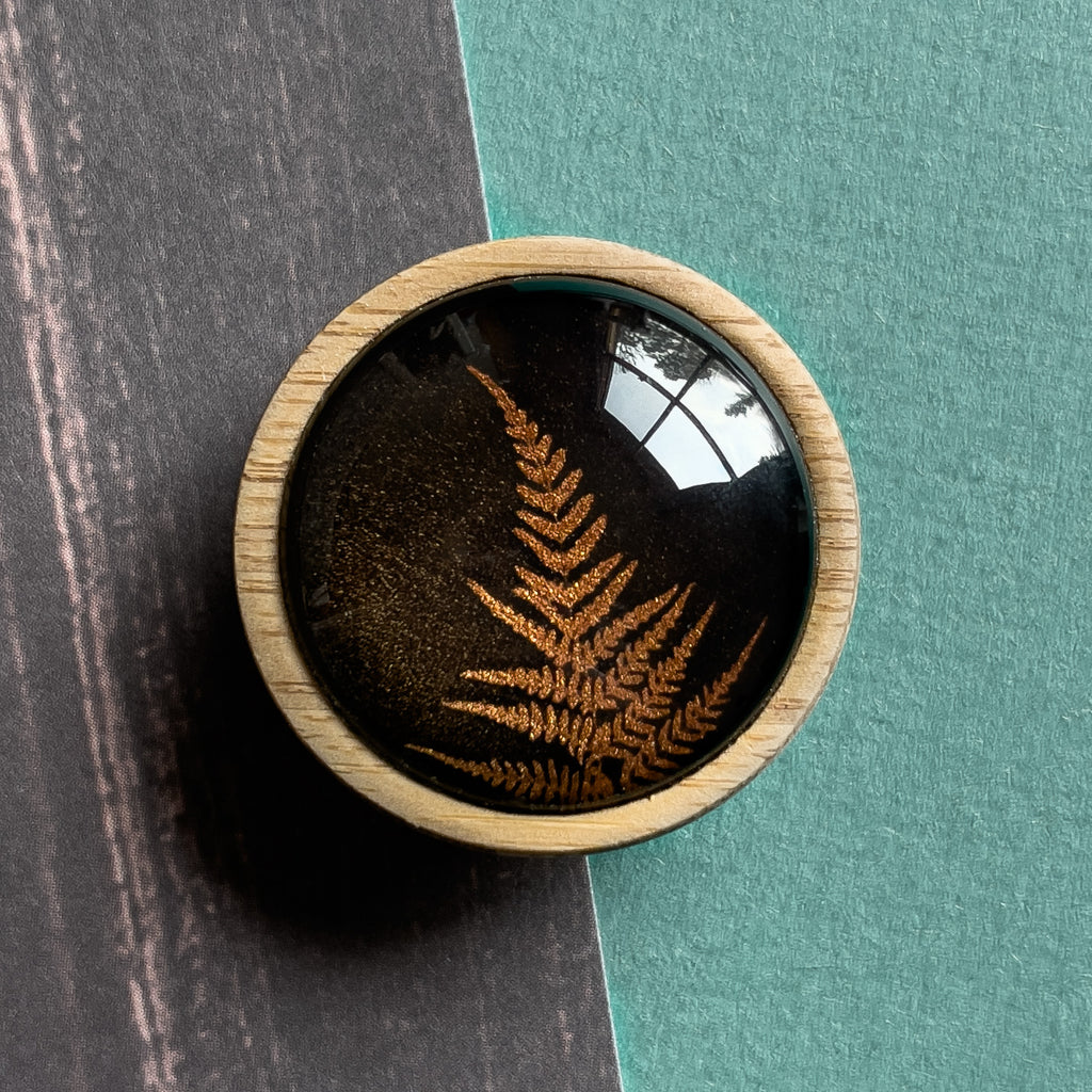 Bronze Fern Brooch - Handmade In Tasmania By Myrtle & Me