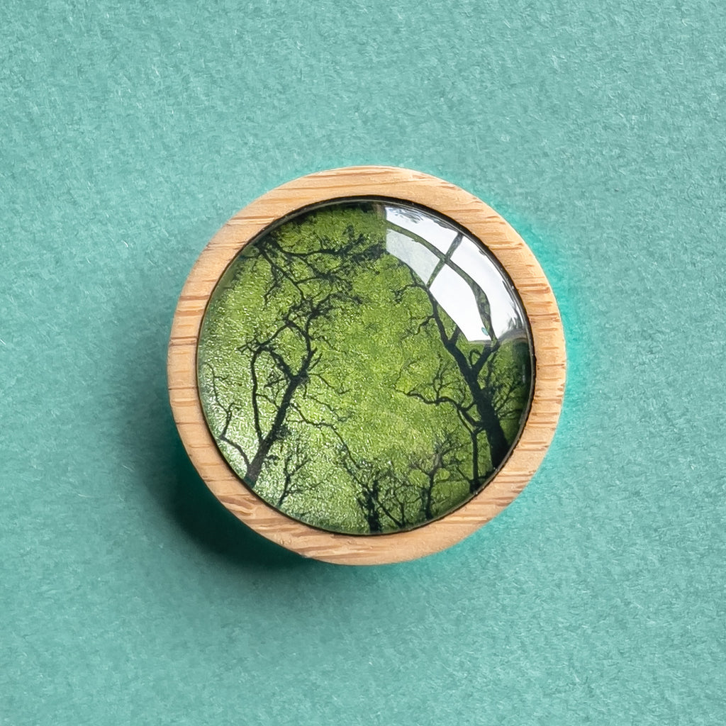 Metallic Green Gum Trees Brooch - Handmade In Tasmania By Myrtle & Me Jewellery