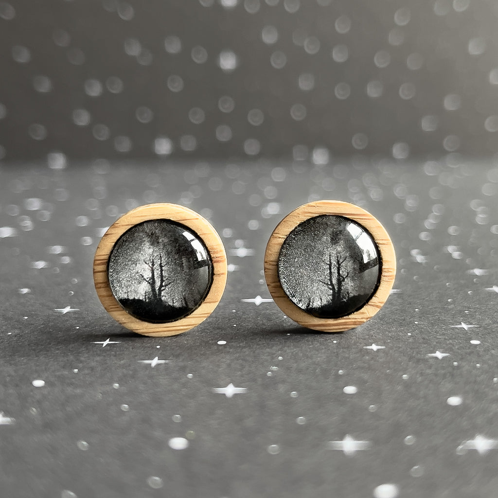 King Billy Pine Wooden Stud Earrings - Eco Friendly - Tasmanian Jewellery