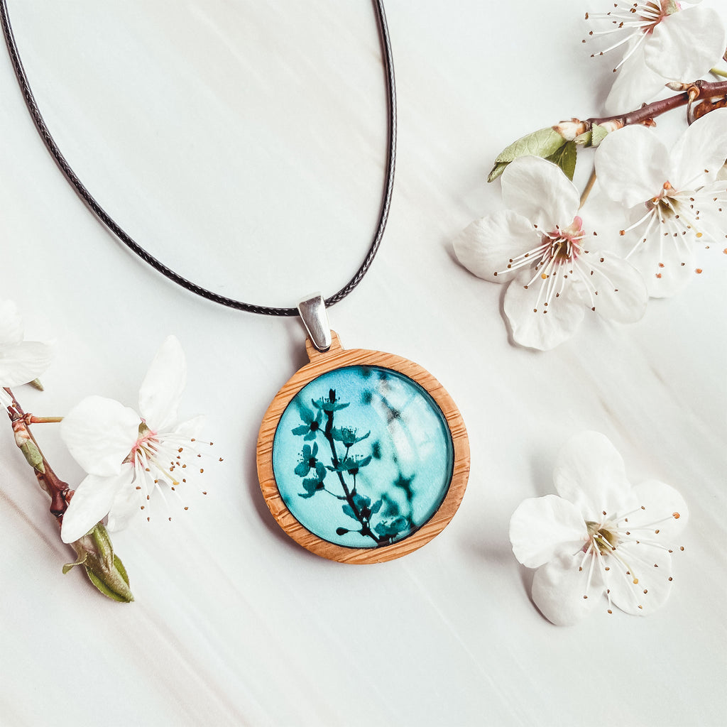 Blue Blossom - Pendant (Medium)-Pendant-Myrtle & Me