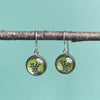 Myrtle Tree Leaves Dangle Earrings - Handmade In Tasmania - Nature Jewellery