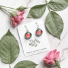 Chudleigh Tasmania Rose Drop Earrings - Australian Handmade Jewellery