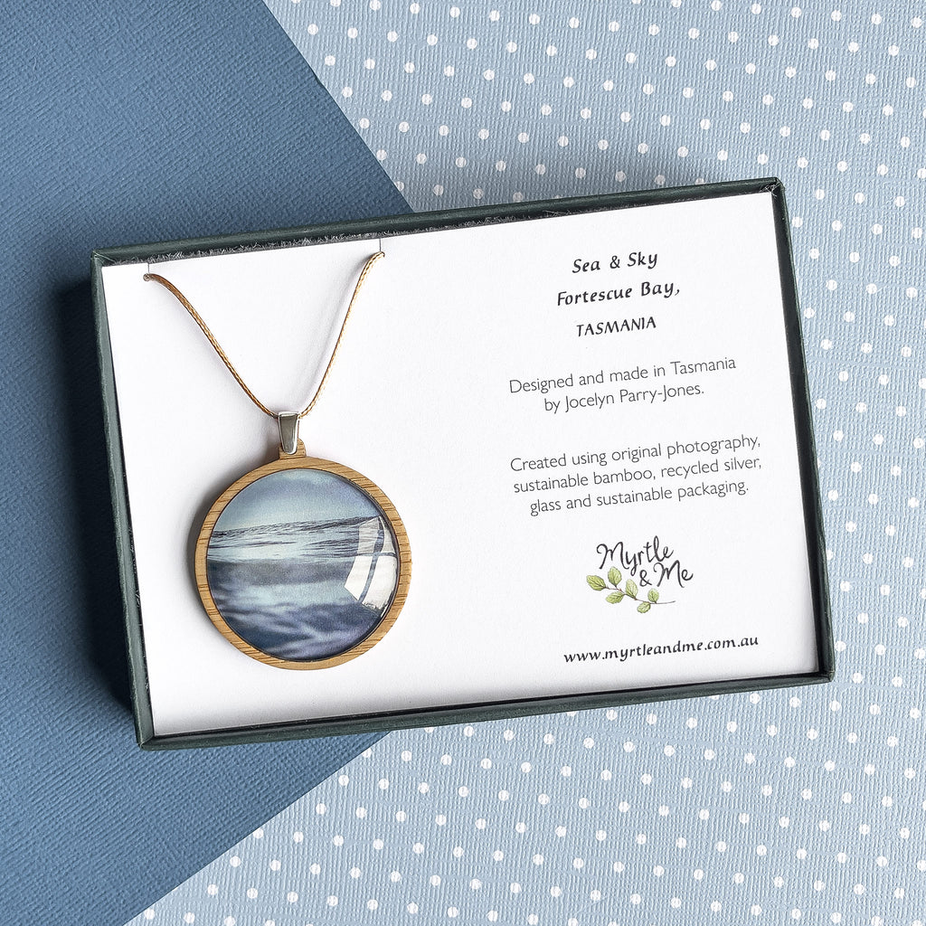 Fortescue Bay Tasmania Handmade Pendant - Three Capes - Myrtle & Me Jewellery