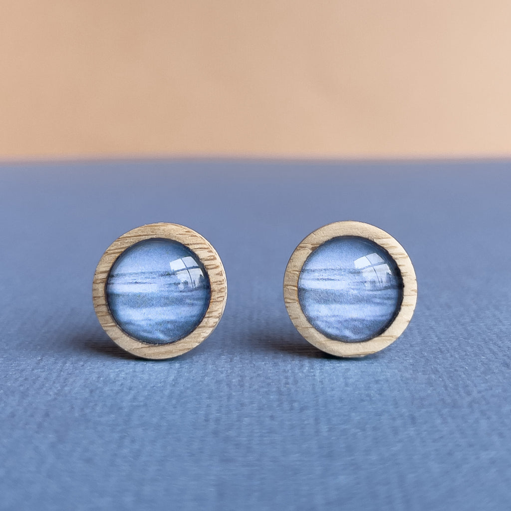 Fortescue Bay Tasmania Handmade Wooden Stud Earrings - Myrtle & Me Jewellery