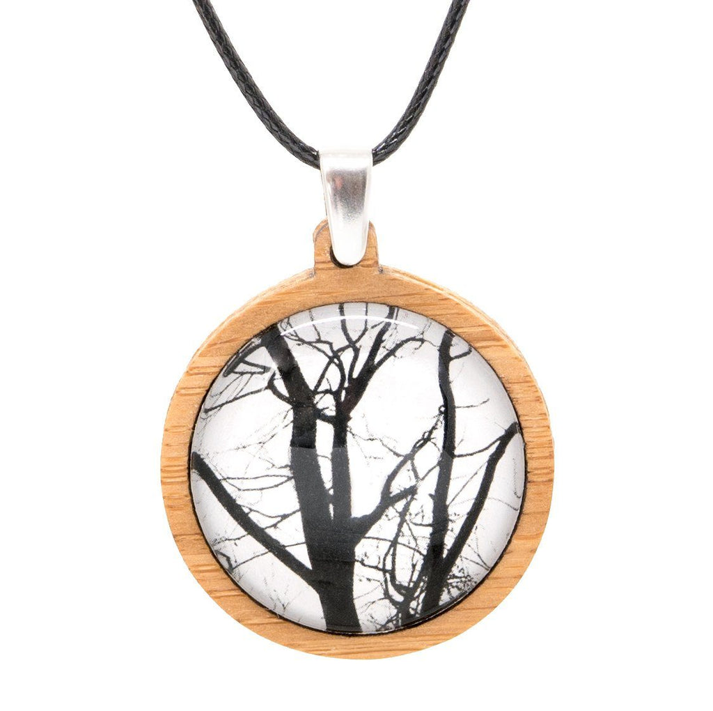 White Winter Trees Handmade Necklace - Myrtle & Me - Tasmanian Jewellery