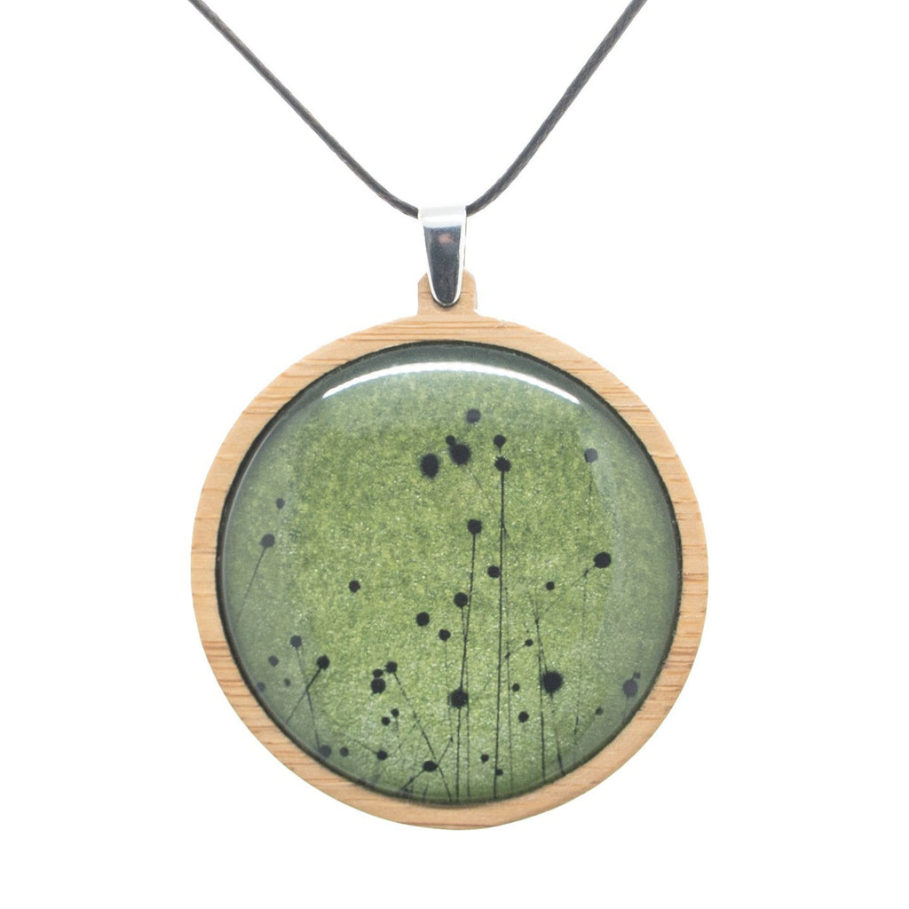 Green Buttongrass - Pendant (Large)-Pendant-Myrtle & Me