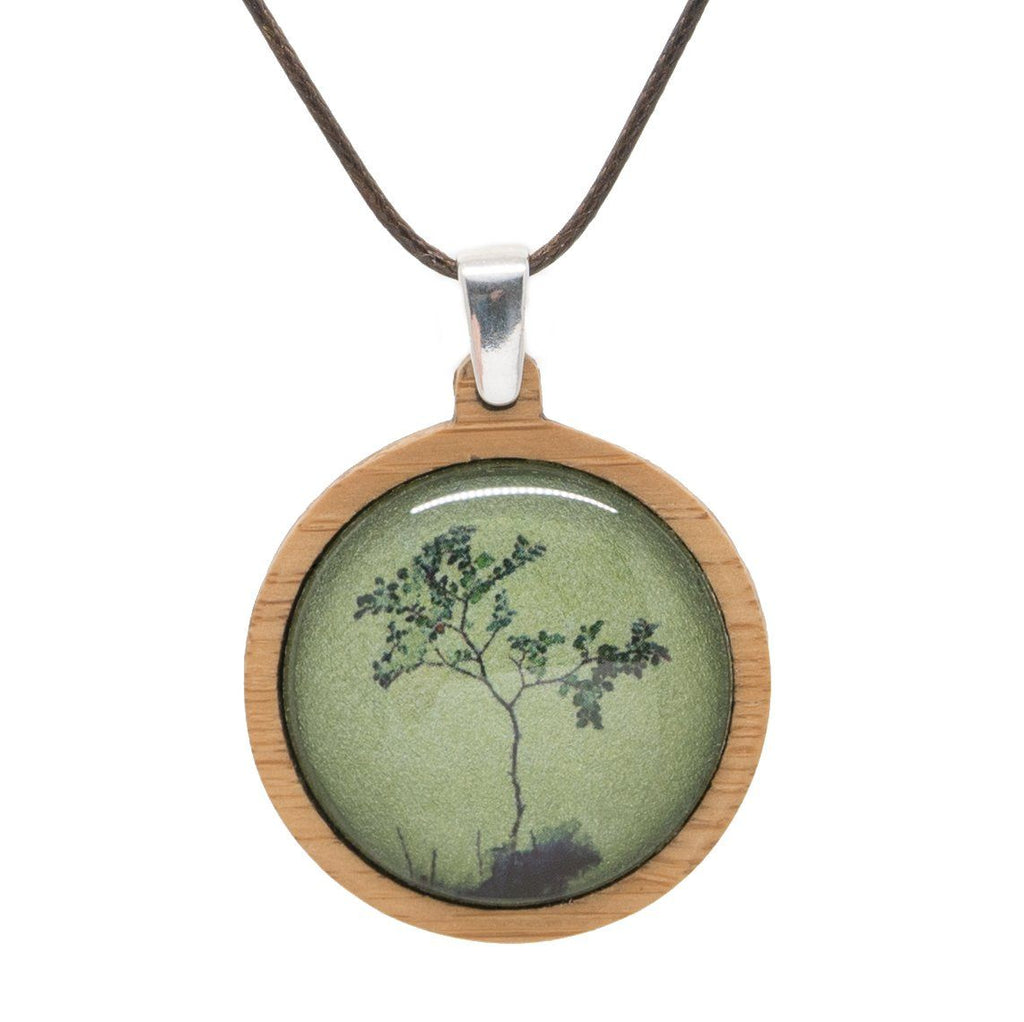 Myrtle & Me Pendant - Green Myrtle Tree Design - Handmade In Tasmania