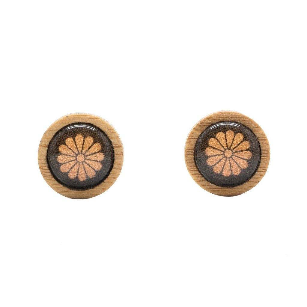 Port Arthur Tasmania Handmade Wooden Stud Earrings - Bronze - Myrtle & Me Jewellery