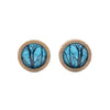 Blue Winter Trees Handmade Stud Earrings - Myrtle & Me - Tasmanian Jewellery